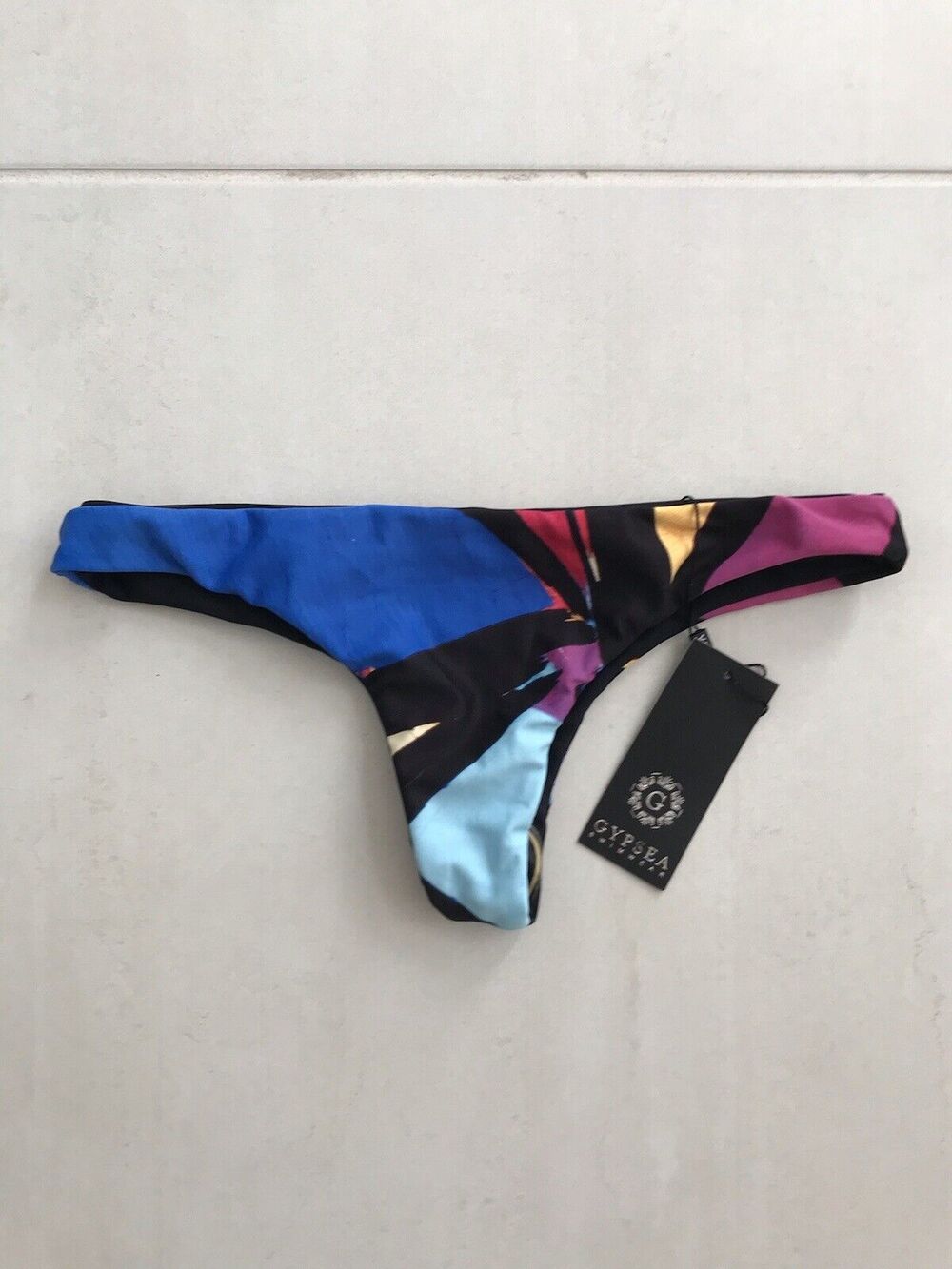 Gypsea Swim Carbon Print Cheeky Thong Bikini‎ Bottom